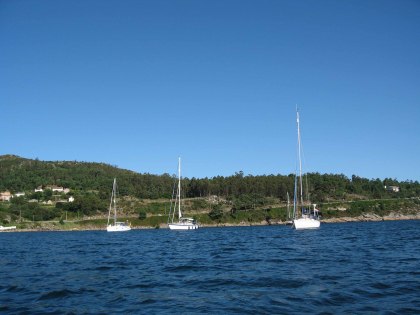 Voor anker bij Eisterio